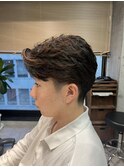 STYLE MENメンズカットフェザーパーマリバースセンターパート