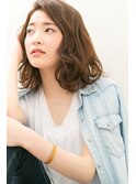 伸ばしかけボブ◆センターパート◆セミウェット◆耳かけボブ