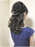 ハーフアップ