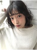 【下北沢　美容室】波ウェーブ暗髪スタイル
