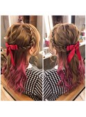 うらあみハーフアップ