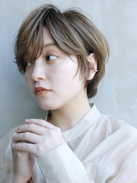 アイティー バイ アルバム 中野店(IT by ALBUM) ナチュラルカール_ハイライトカラーオリーブカラー_77498