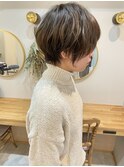 【Anree】明るめベージュ×軽めショート
