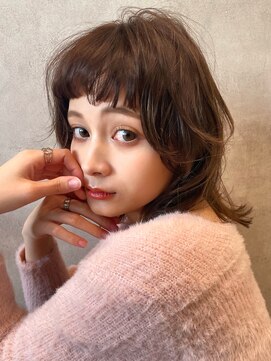 メゾンドイギー(MAISON de IGGY) ウルフレイヤー×アッシュベージュ#大人ガーリー#プリカール