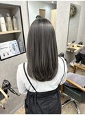 斜めバング/グレージュカラー/デザインカラー【稲毛／稲毛駅】