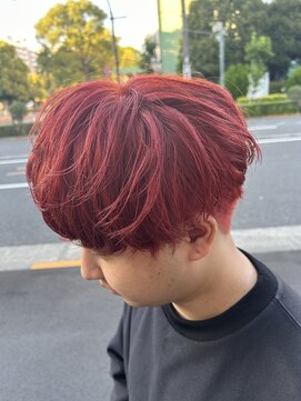 デイジー インデックスヘア 大島店(DAISY index hair) ブリーチカラールビーレッド×マッシュ¥17900