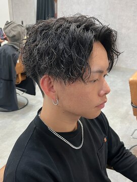 エルマーク 京橋(L-MARK) シャドウパーマメンズカットスパイラルパーマツイスパ波巻き