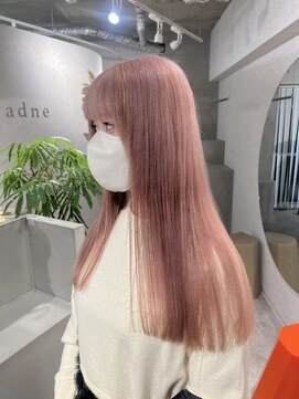 アドネ プライム(adne prime) ピンクベージュ/ピンクカラー/髪質改善カラー/ケアブリーチ