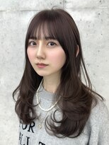 ビューブルー 亀戸錦糸町(VIEW BLUE)&nbsp;美髪カールピンクブラウン韓国レイヤーロングセミディ顔周り前髪