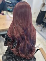 ☆高発色カシスピンクカラー ツヤカラー ロングヘア☆