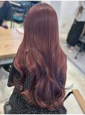 ☆高発色カシスピンクカラー ツヤカラー ロングヘア☆