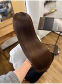髪質改善ミルクティーベージュレイヤーカット
