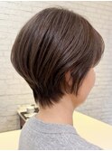 表参道大人ショートボブ顔周りレイヤーカットくびれショート40代