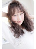 ラベンダーミルクティー刈り上げマッシュショートくすみベージュ