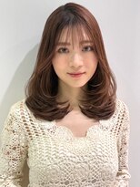オーロ 塚口店(ORO)&nbsp;20代30代大人ガーリーダークアッシュミディアムレイヤーカット