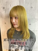 コワファースト長崎シャンプーボーイ 2nd(COIFF1RST 長崎 SHAMPOO BOY)&nbsp;長崎ハイトーン 韓国 レイヤー イエローカラー ケアブリーチ