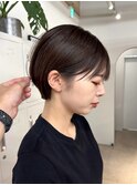 【Meenaハザマ】小顔ハンサムショート×ダークアッシュ