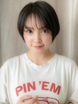 カバーヘア ブリス 志木南口駅前店(COVER HAIR bliss)&nbsp;前下がり黒髪ナチュラルマッシュショートTc5志木20代30代40代