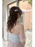 ハーフアップ