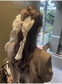 リボンハーフアップarrange
