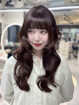 ロンド レア 天神大名店(Lond Le’a)&nbsp;ホワイトブロンド/外ハネボブ/美髪/ワイドバング/ブルーブラック