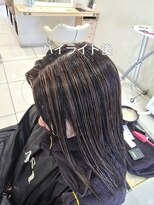 アッシュ 北千住店(Ash)&nbsp;白髪ぼかしハイライト×髪質改善縮毛矯正