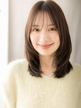 カバーヘア ブリス 志木南口駅前店(COVER HAIR bliss) 2wayバングダークブラウンシャギーカットTd3志木20代30代40代