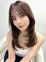 ワンズ リー 上大岡店(One's ly)&nbsp;イメチェンピンクベージュ アンブレラカラー前髪