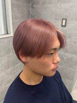 ルイス(L'wis) メンズハイトーン ピンクベージュ ブリーチ 渋谷 学割 U24