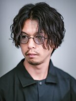セプト 博多(SEPT.) ニュアンスパーマ センターパート メンズパーマ ミディアム
