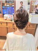 ボブでも出来る編み込みヘアー
