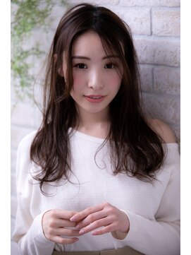 ヘアーアートシフォン 川口東口店(hair art chiffon) チェリーブラウンorダークアッシュのイメチェンフェミニンヘア