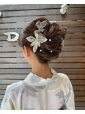 浴衣ヘア×夜会アレンジ