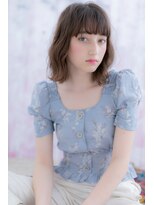 ミック 日暮里店(miq)&nbsp;等身大リラクシー…無造作カールシアカラーふわミディb