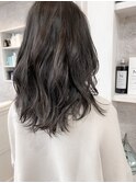 福山市美容室Caary人気ダークグレージュ/シースルーハイライト