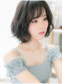 ★ひし形シルエットランダムパーマウルフボブ10代20代30代★7