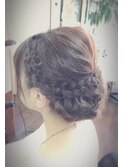 編み込みヘアーセット