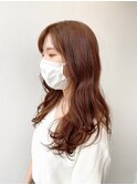 アプリコットブラウン/韓国巻き/20代30代40代/大人かわいい