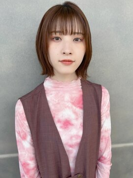 ベイルーム(BAYROOM by HONEY omotesando) 大人可愛い20代30代40代小顔すっきり外はねボブ×ベリーブラウン