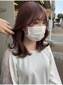 ミディアム/インナーカラー/ブラウン/髪質改善縮毛矯正/髪質改善