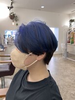 ソアヘアー(Soar hair)&nbsp;【Soar】ハンサムショート×フレーミングカラーぶるー