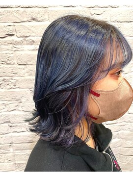 マリン(Marine) 20代30代ブルーパープルインナーカラー