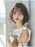 レイヤーカット/ウェットヘア/オリーブベージュ[つくばみどりの]