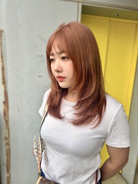 イヴ 原宿(I've) オレンジブラウン × レイヤーカット【原宿/i've】natsuki