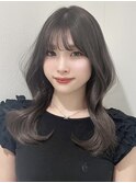 韓国ヘア◎シアーグレージュ大人上品なくびれミディヘア