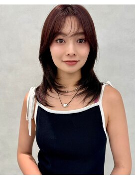 エジョン 三鷹店(Aejon) レイヤーロング/ヘルシースタイル/韓国ヘア/ベビーピンク/吉祥寺