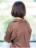 【VIALA 自由が丘】センターパートボブ×モカブラウン