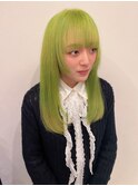  ～Louvre～ライムグリーン/顔まわりレイヤー/可愛い/