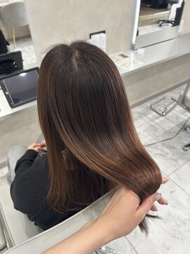 キング(K!ng) 縮毛矯正髪質改善ハイライトレイヤーカット楠葉美容室エクステ