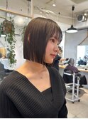 乾かすだけでキマる髪/ケアカラーシースルーバングボブ